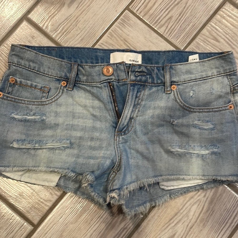 Denim short shorts